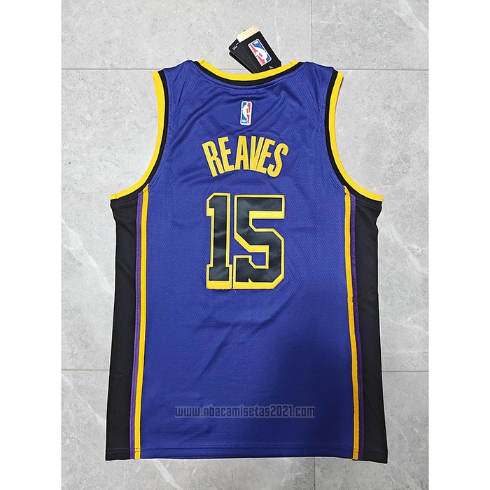 Camiseta Los Angeles Lakers Austin Reaves #15 Statement 2022-23 Violeta